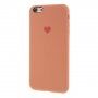Carcasă din silicon cu inimă pentru iPhone 6 / 6S - portocaliu