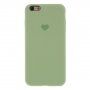 Carcasă din silicon cu inimă pentru iPhone 6 / 6S - verde