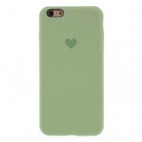 Carcasă din silicon cu inimă pentru iPhone 6 / 6S - verde