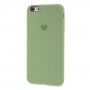 Carcasă din silicon cu inimă pentru iPhone 6 / 6S - verde