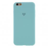 Carcasă din silicon cu inimă pentru iPhone 6 / 6S - albastru deschis