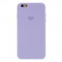 Carcasă din silicon cu inimă pentru iPhone 6 / 6S - liliac