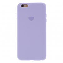 Carcasă din silicon cu inimă pentru iPhone 6 / 6S - liliac