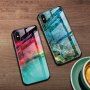 Carcasă cu partea din spate din sticlă pentru iPhone X / XS - nebuloasă colorată