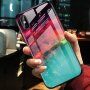 Carcasă cu partea din spate din sticlă pentru iPhone X / XS - nebuloasă colorată