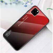 Carcasă cu partea din spate din sticlă pentru iPhone 11 Pro Max - roșu
