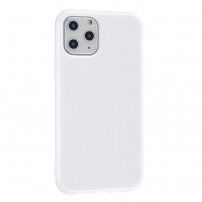 Carcasă lucioasă din plastic moale, pentru iPhone 11 Pro Max - alb