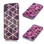 Carcasă cu model de marmură și grilă metalică pentru iPhone X / XS - violet