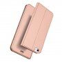 DUX DUCIS husă tip flip pentru iPhone 5 / 5S / SE (2016) - roz-auriu