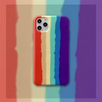 Carcasă din silicon pentru iPhone 11 Pro Max - Carcasă din silicon pentru iPhone 11 - linii curcubeu vertical