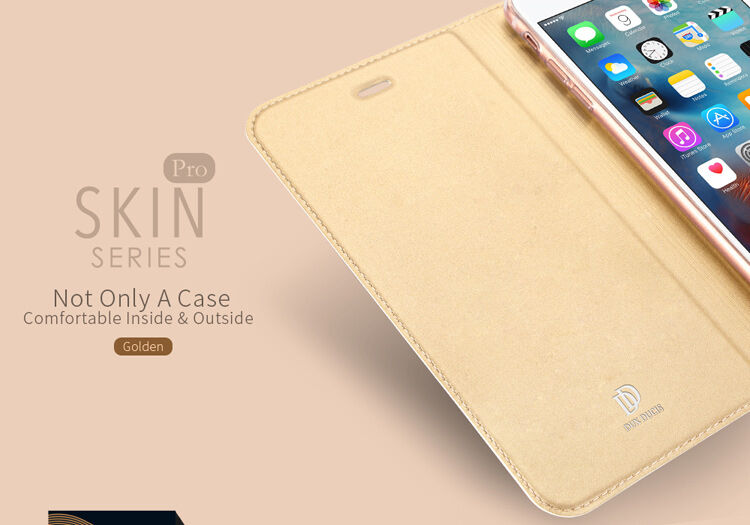 DUX DUCIS husă tip flip pentru iPhone 5 / 5S / SE (2016) - auriu DUX DUCIS husă tip flip pentru iPhone 5 / 5S / SE (2016) - auriu