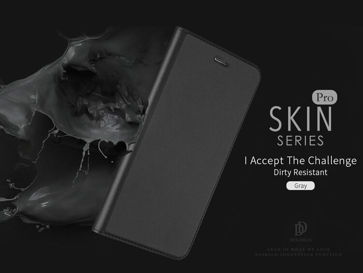 DUX DUCIS husă tip flip pentru iPhone 5 / 5S / SE (2016) - gri închis, DUX DUCIS husă tip flip pentru iPhone 5 / 5S / SE (2016) - gri închis,