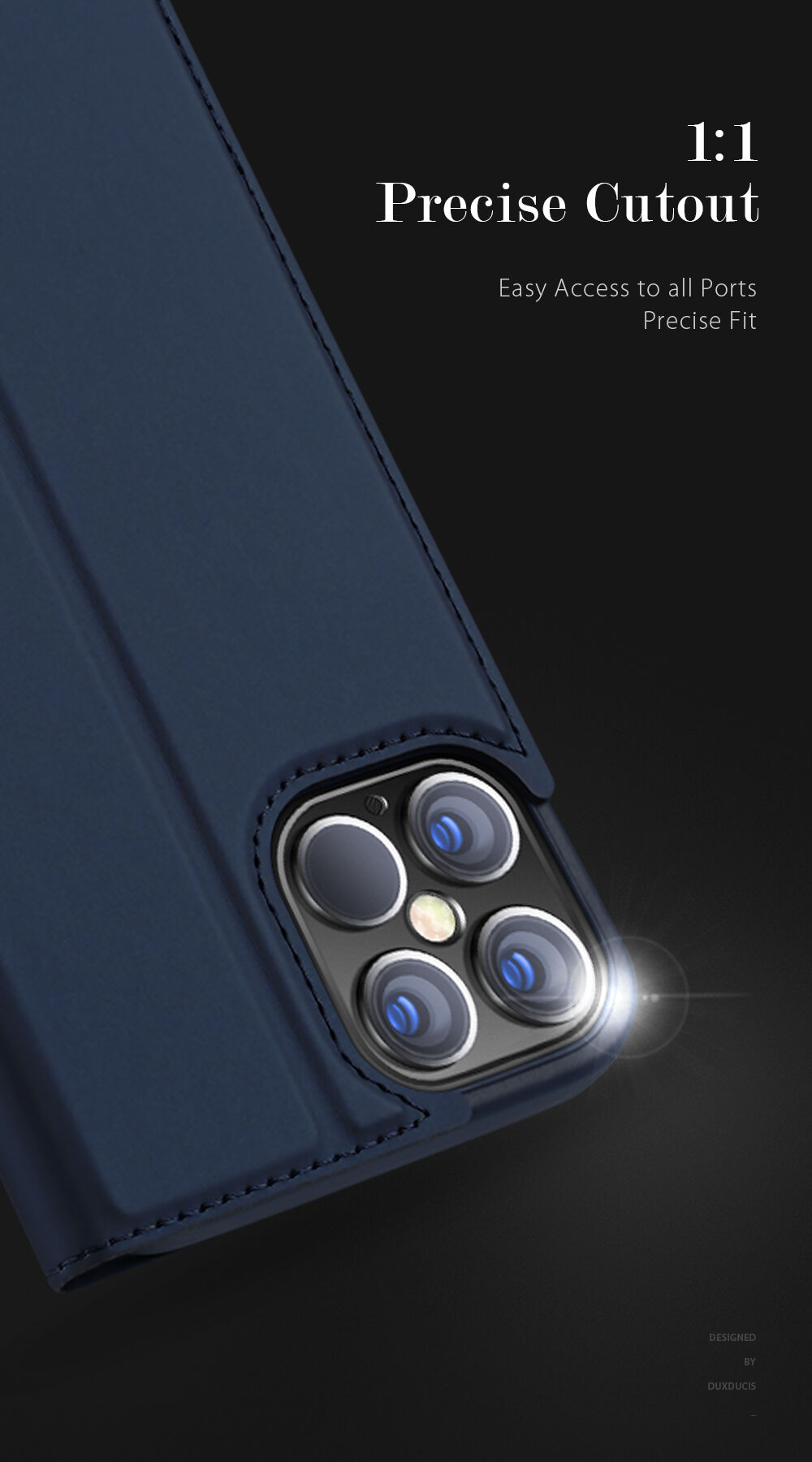 DUX DUCIS husă tip flip pentru iPhone 12 Pro Max - negru