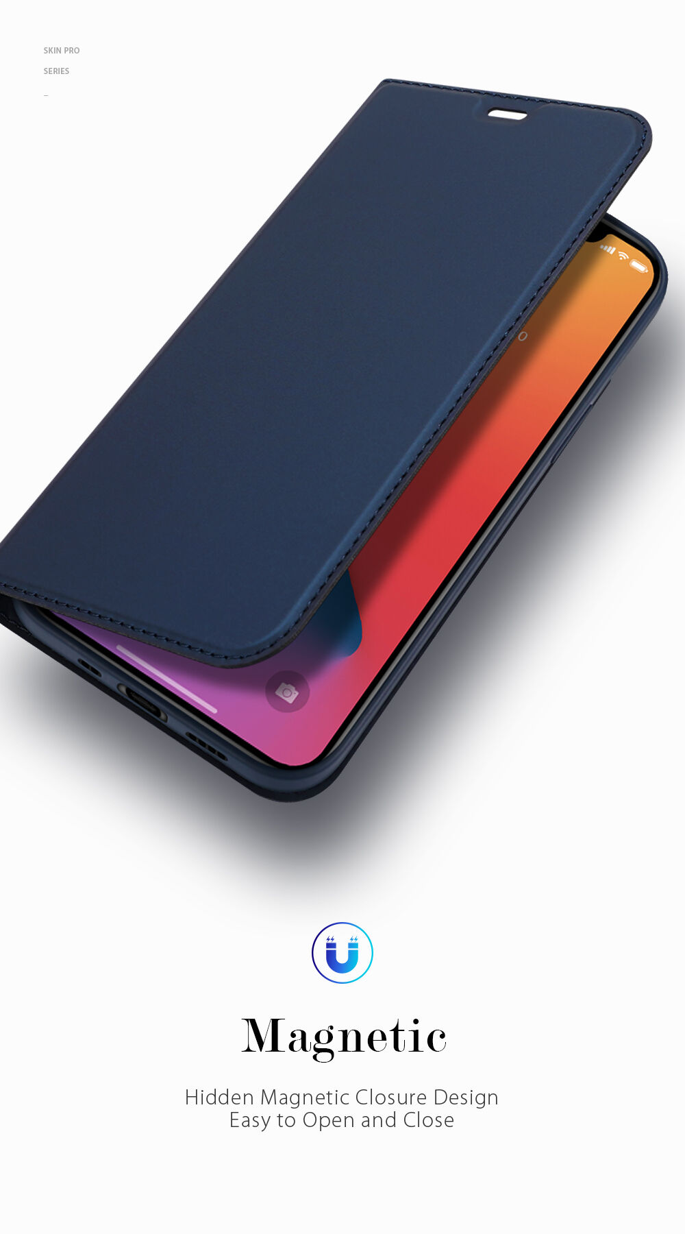 DUX DUCIS husă tip flip pentru iPhone 12 mini - negru