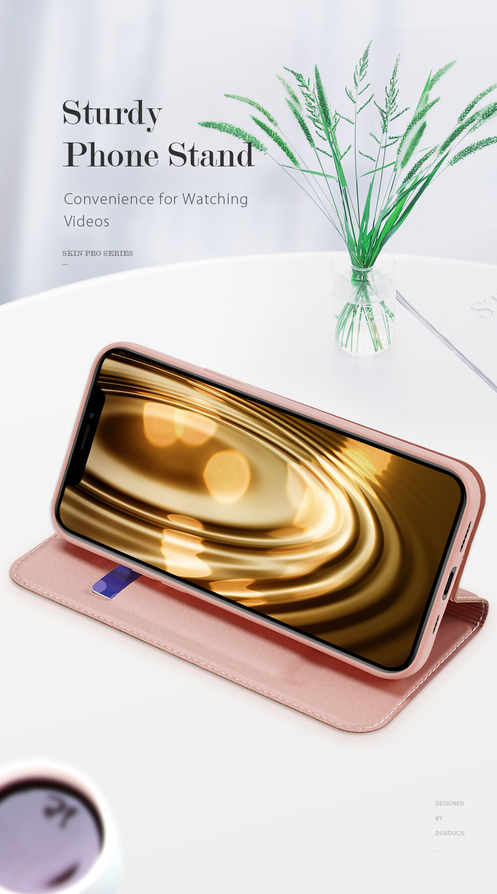 DUX DUCIS husă tip flip pentru iPhone 12 mini - negru