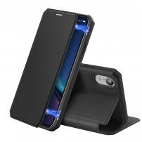 Dux Ducis husă tip portofel pentru iPhone XR - negru