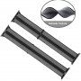 Curea din nailon cu dungi pentru Apple Watch 42mm / 41mm / 40mm / 38mm - gri-negru