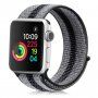Curea din nailon cu dungi pentru Apple Watch 42mm / 41mm / 40mm / 38mm - gri-negru