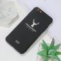 Carcasă mată cerb și citat din plastic moale pentru iPhone 6 Plus - negru