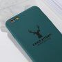 Carcasă mată cerb și citat din plastic moale pentru iPhone 6 Plus - negru
