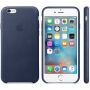 Carcasă originală din piele, pentru Apple iPhone 6S - albastru nocturn