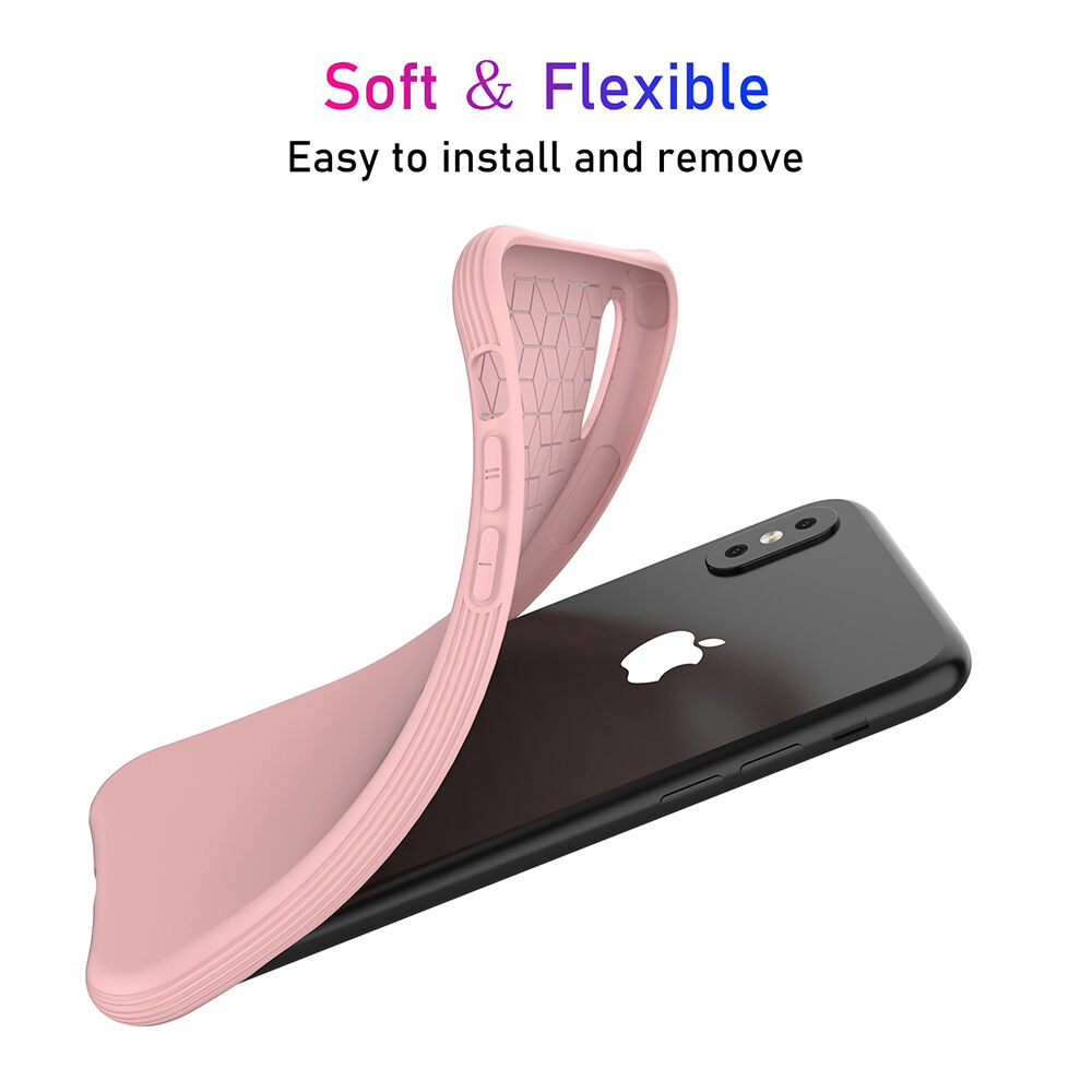 Enkay carcasă din plastic moale pentru iPhone X / XS - roz