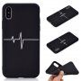 Carcasă grafic EKG din plastic moale pentru iPhone XS Max - negru