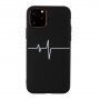 Carcasă grafic EKG din plastic moale pentru iPhone 11 Pro Max - negru