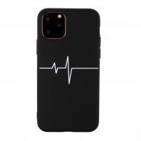 Carcasă grafic EKG din plastic moale pentru iPhone 11 Pro Max - negru