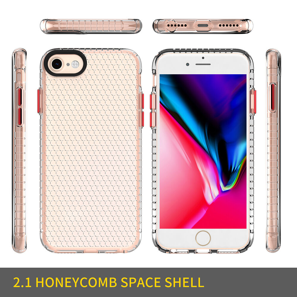 Carcasă transparentă cu structură de fagure pentru iPhone 6 / 6S / 7 / 8 - transparent