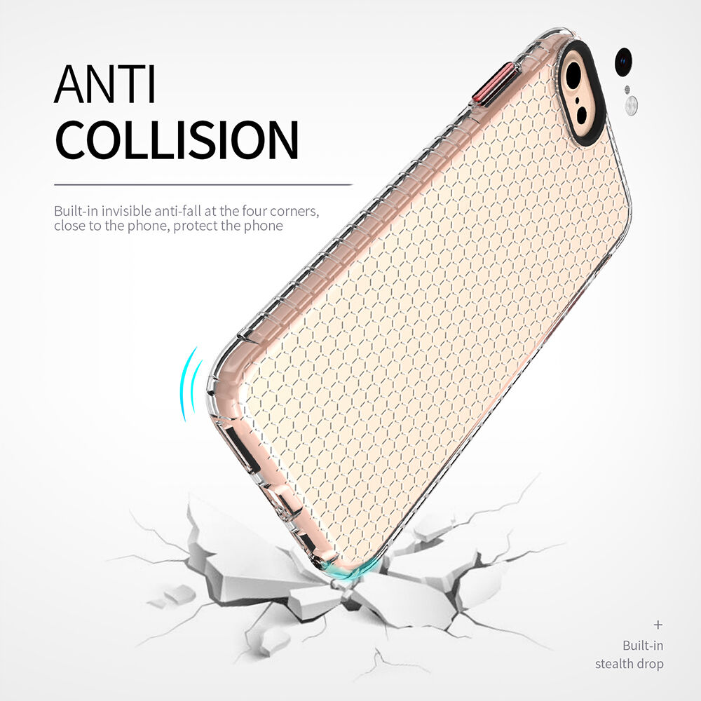 Carcasă transparentă cu structură de fagure pentru iPhone 6 / 6S / 7 / 8 - transparent