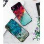 Carcasă cu partea din spate din sticlă pentru iPhone X / XS - nebuloasă colorată