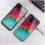 Carcasă cu partea din spate din sticlă pentru iPhone X / XS - nebuloasă colorată