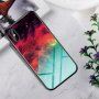Carcasă cu partea din spate din sticlă pentru iPhone X / XS - nebuloasă colorată
