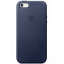 Carcasă originală din piele, pentru Apple iPhone 5S / SE (2016) - albastru nocturn