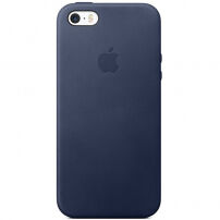 Carcasă originală din piele, pentru Apple iPhone 5S / SE (2016) - albastru nocturn