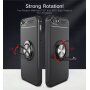 Carcasă cu stand metalic potrivit pentru suporturi magnetice pentru iPhone 5 / 5S / SE (2016) - negru-albastru