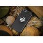 Carcasă cu stand metalic potrivit pentru suporturi magnetice pentru iPhone 5 / 5S / SE (2016) - gri-negru