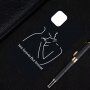 Carcasă silueta amanților din plastic moale pentru iPhone 11 - negru