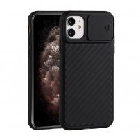 Husă cu capac glisant pe aparat foto pentru iPhone 12 Pro Max - negru