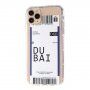 Carcasă din plastic moale cu motiv bilet de avion pentru iPhone 12 Pro Max - Dubai