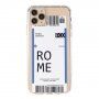 Carcasă din plastic moale cu motiv bilet de avion pentru iPhone 12 Pro Max - Roma