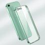 Carcasă transparentă cu margine metalizată pentru iPhone 7 / 8 / SE (2020/2022) - negru