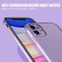 Carcasă transparentă cu margine metalizată pentru iPhone 7 / 8 / SE (2020/2022) - negru