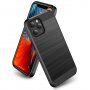 Carcasă rezistentă pentru iPhone 12 mini - textură periată - negru