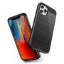 Carcasă rezistentă pentru iPhone 12 mini - textură periată - argintiu