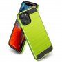 Carcasă rezistentă pentru iPhone 12 Pro Max - textură periată - verde