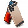 Carcasă rezistentă pentru iPhone 12 Pro Max - textură periată - auriu