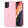 Goospery carcasă lucios din plastic moale pentru iPhone 12 mini - roz deschis