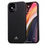 Goospery carcasă lucios din plastic moale pentru iPhone 12 Pro Max - negru